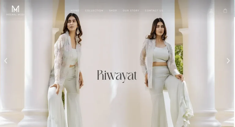 Fashion label website designed by DigiRoket
